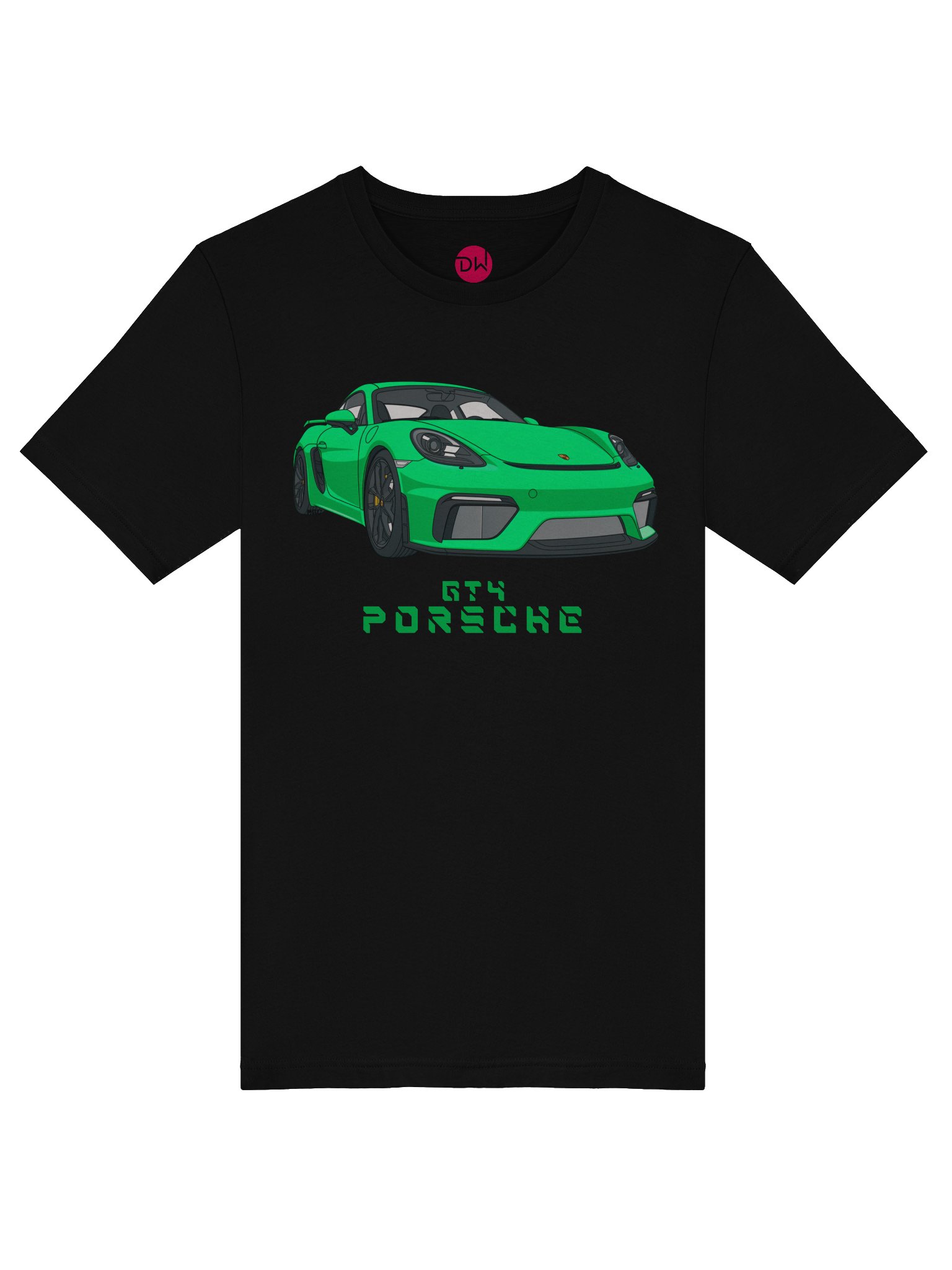 Python Green Porsche GT4 Shirt (Retro, Sketch, Silhouette) product image (38)