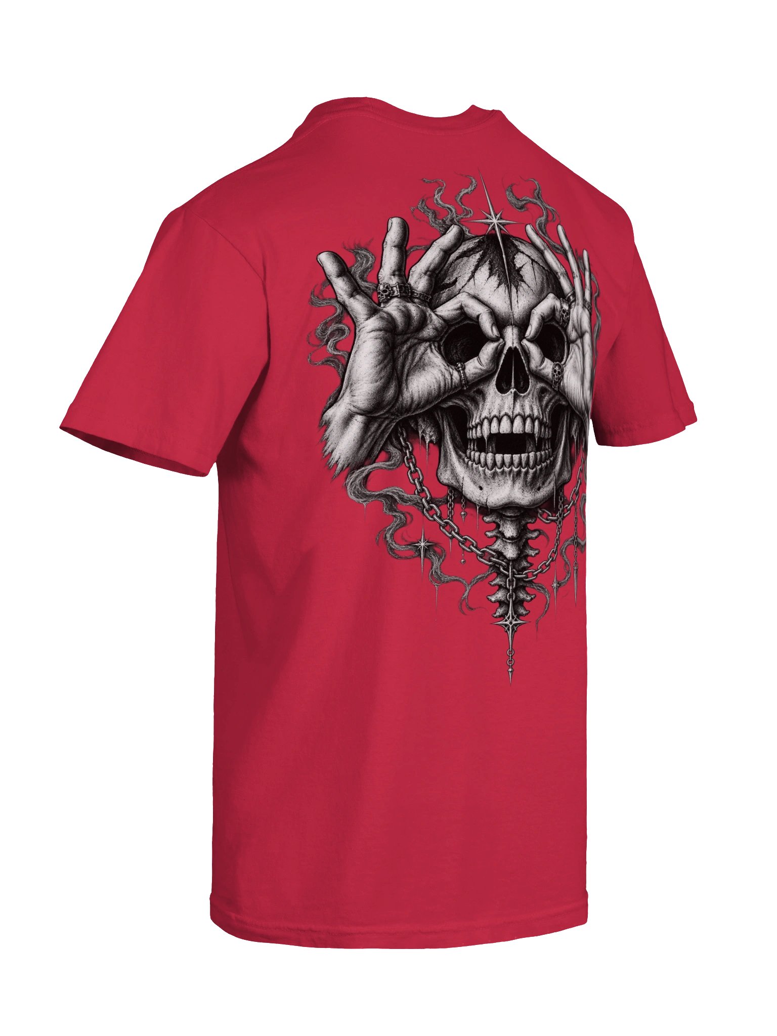 Dark Rose & Skull Double-Sided Graphic Tee | Gothic Streetwear Shirt product image (9)