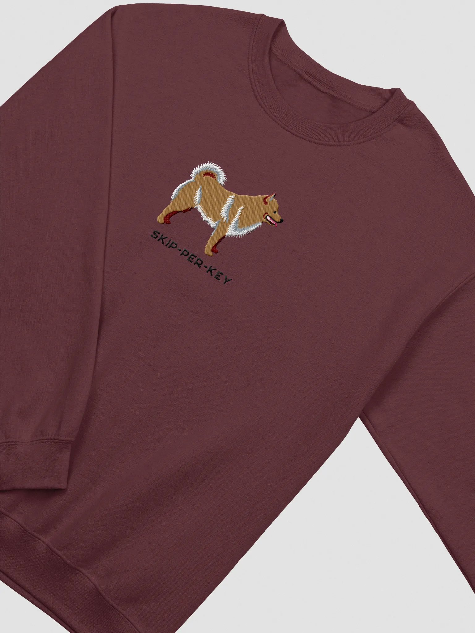 Skip-Per-Key Sweatshirt (Embroidered) of a Schipperke(Tan) product image (6)