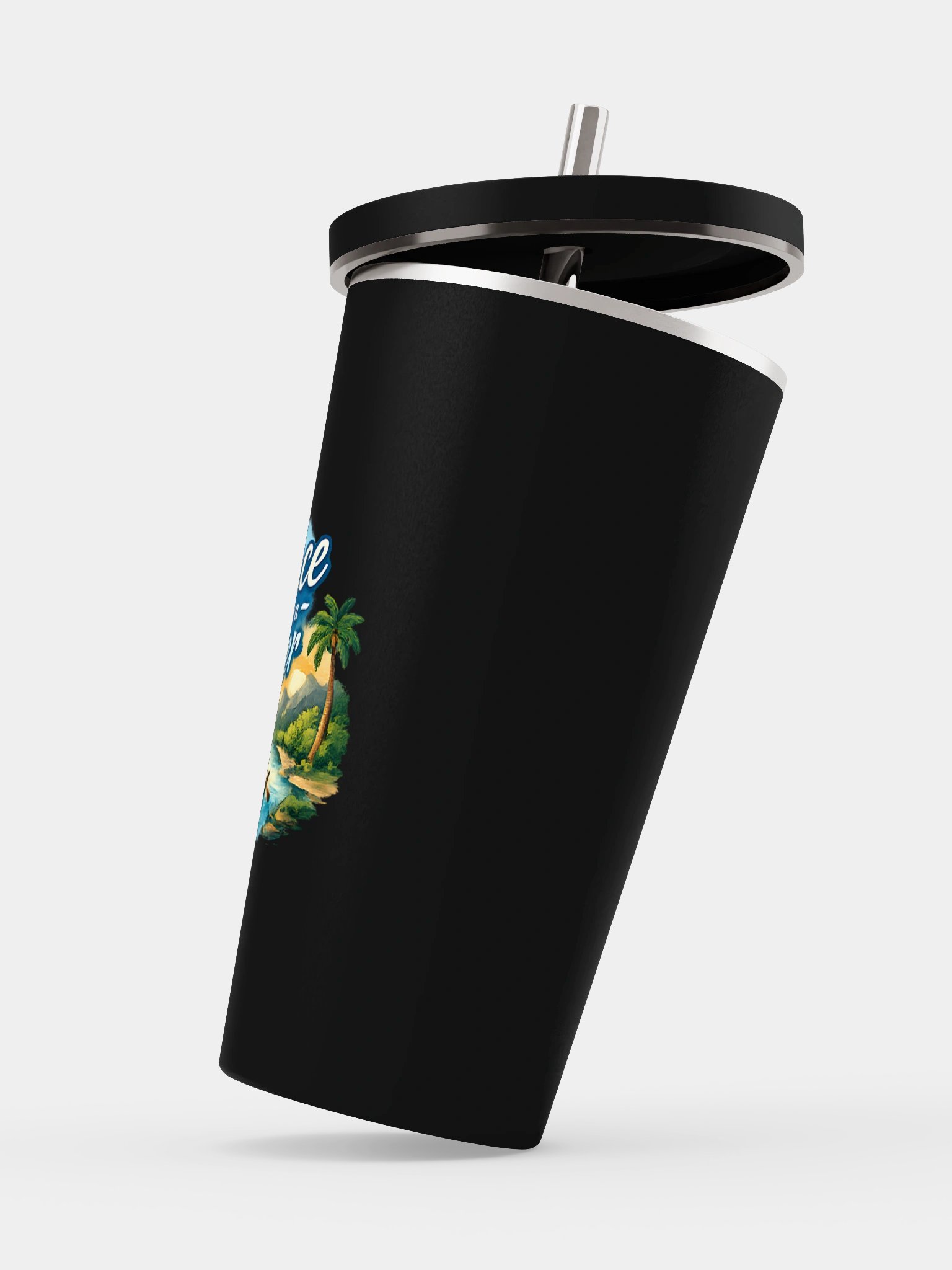 Peace Like a River Tropical Insulated Tumbler with Straw product image (3)