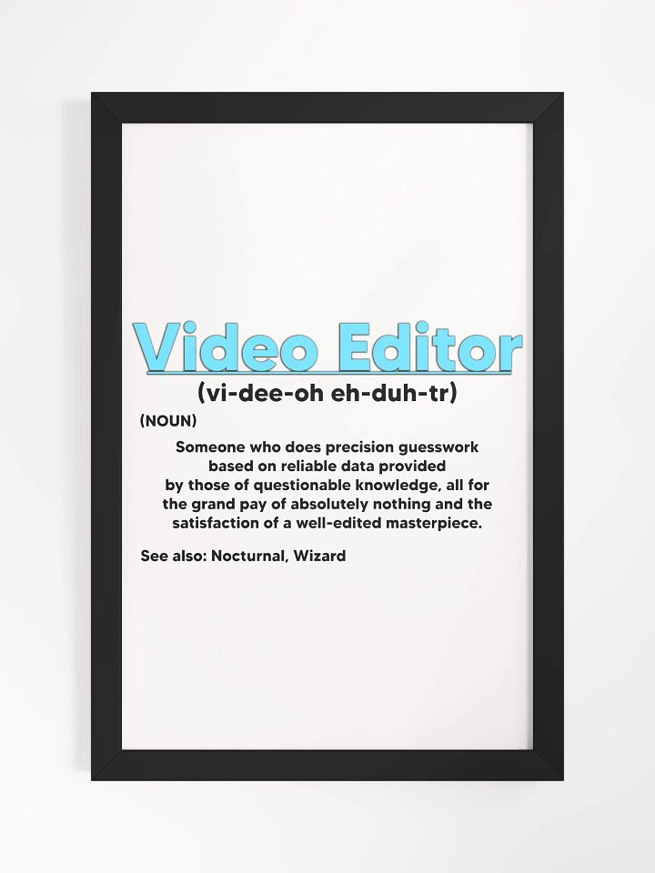 Video Editor Definiton Poster product image (1)