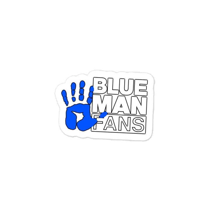 Blue Man Fans Hand Print Vinyl Decal product image (1)