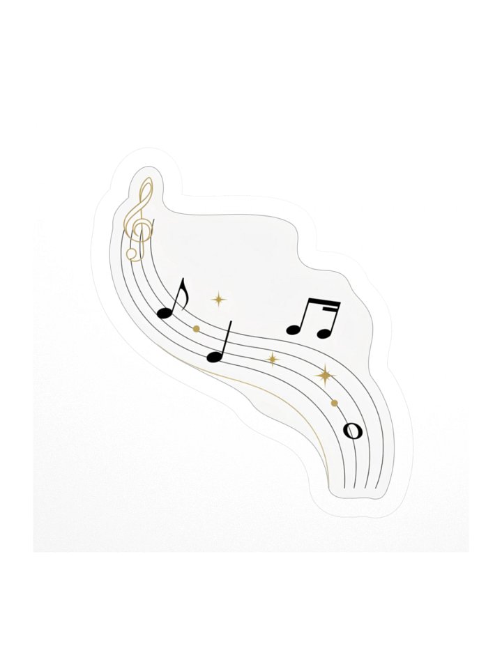 Abstract Music Notes Kiss Cut Sticker product image (2)