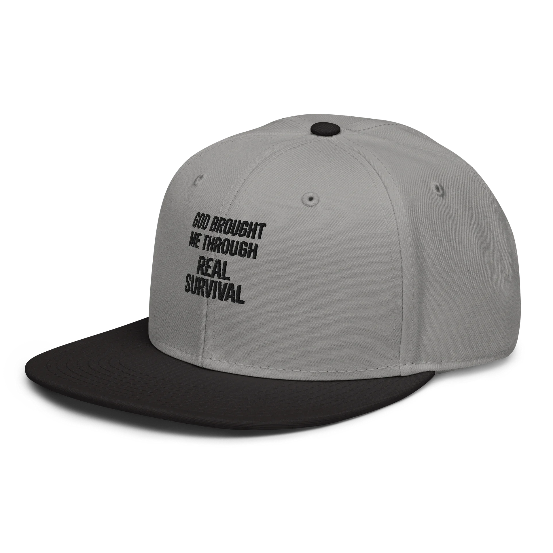 God Brought Me Through “Real Survival” Snapback Hat | GBMT Signature Flat Bill Cap product image (3)