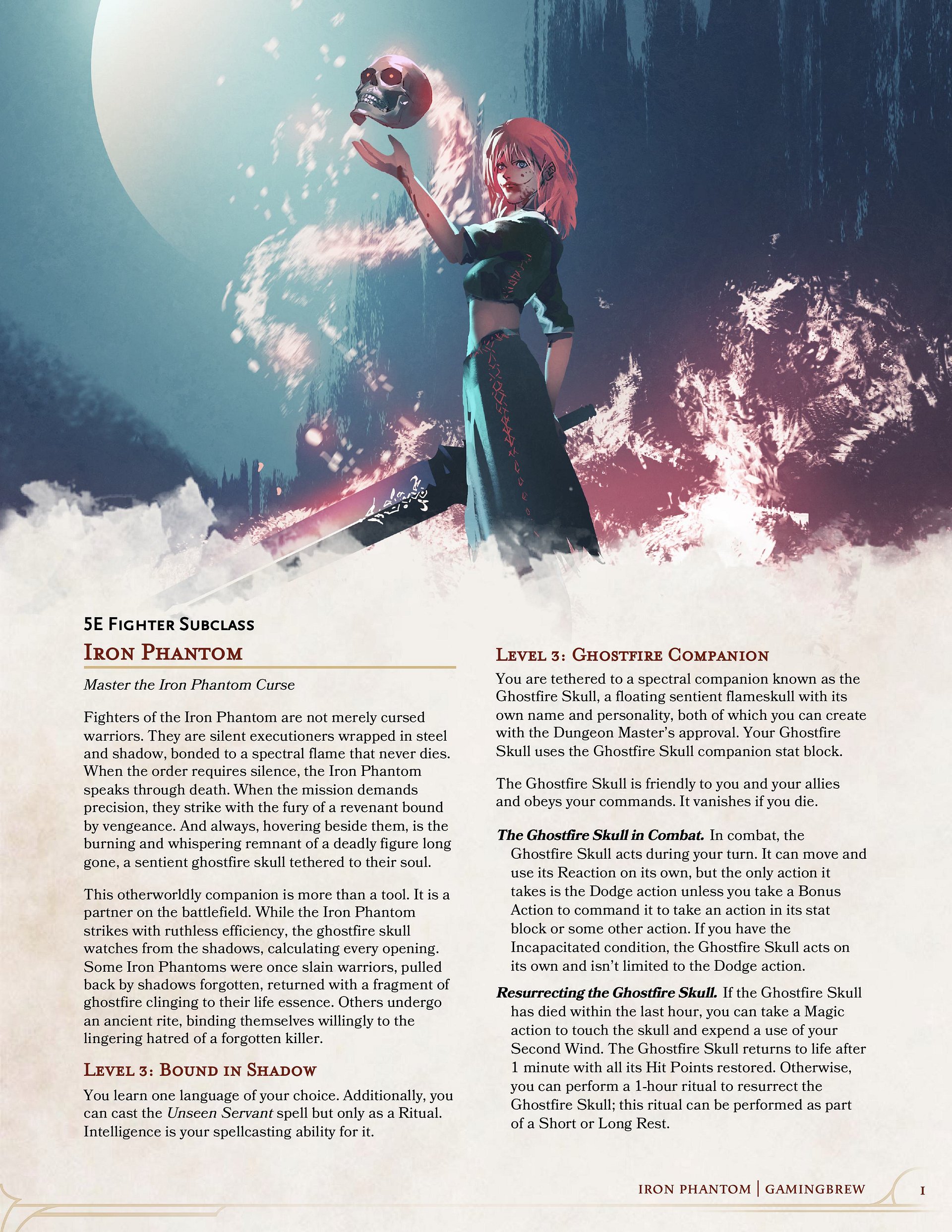 Iron Phantom | 5.5E Fighter Subclass product image (2)
