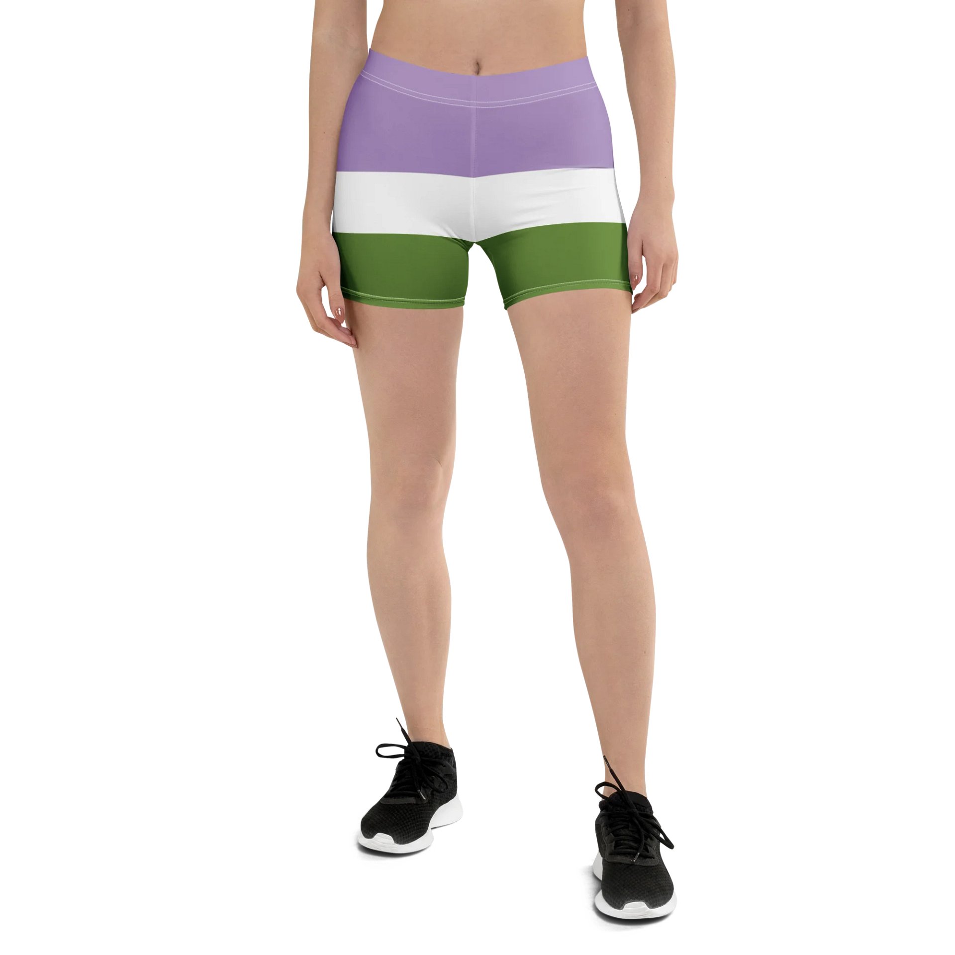 Genderqueer Pride Flag Bike Shorts product image (1)