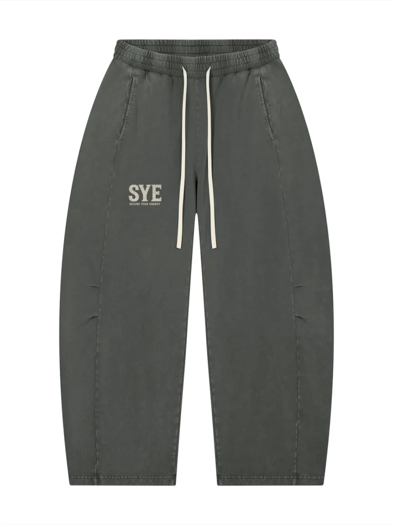 SECURE YOUR ENERGY Unisex Mineral Wash Barrel Leg Pants product image (4)