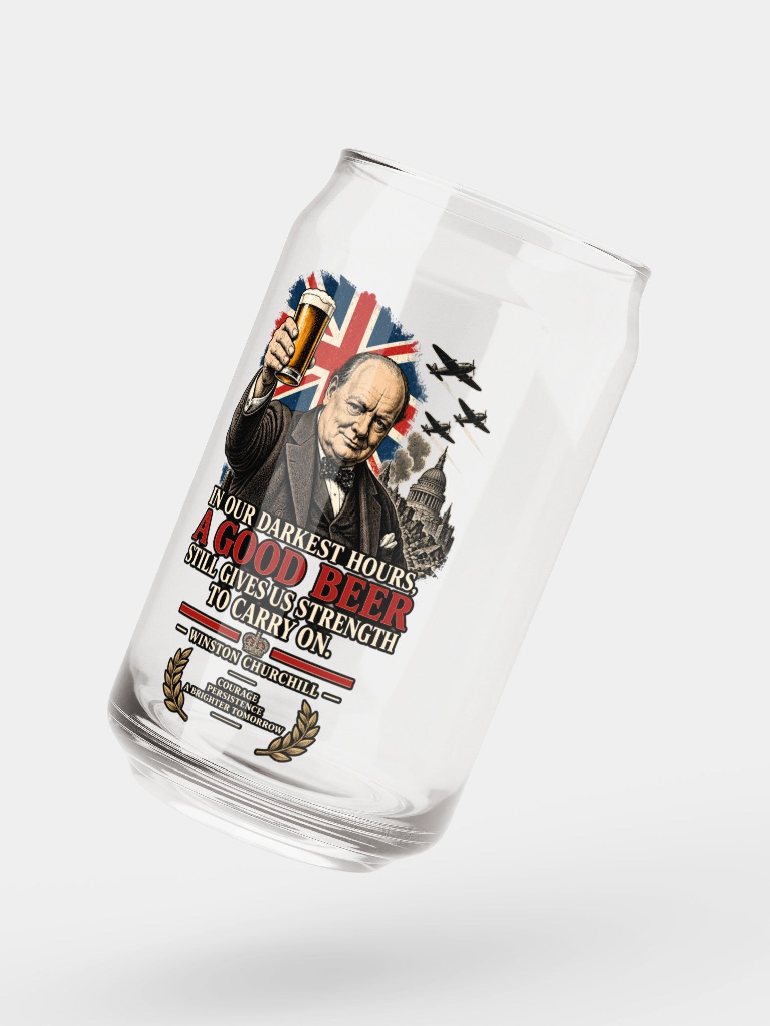 Churchill “A Good Beer” WWII Beer Glass product image (6)