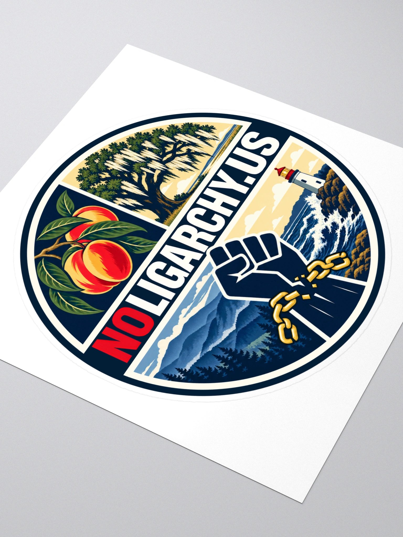 Georgia NOLIGARCHY.US sticker product image (3)