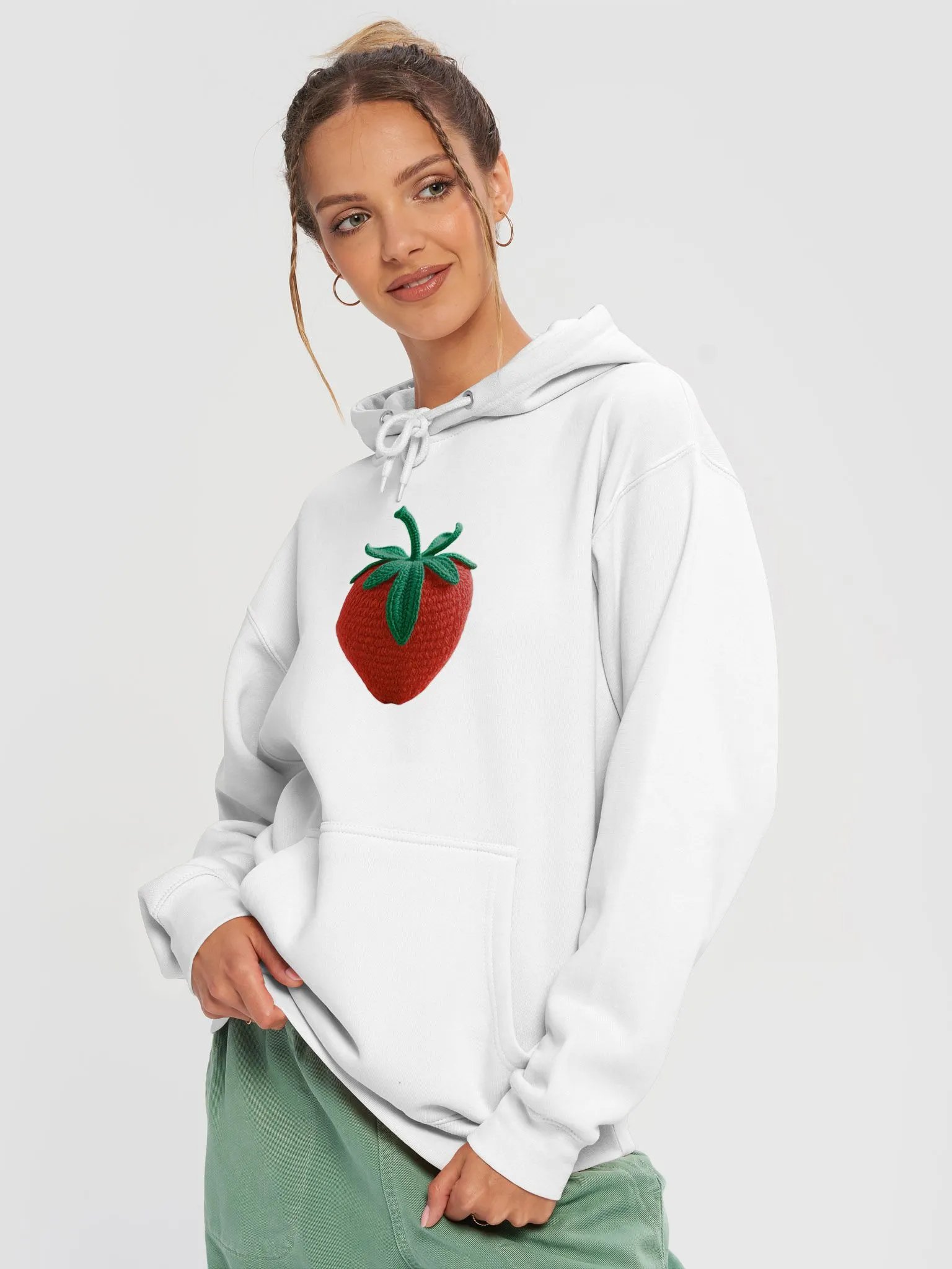 CozyAvocado Premium Pullover Hoodie Strawberry #1 product image (3)