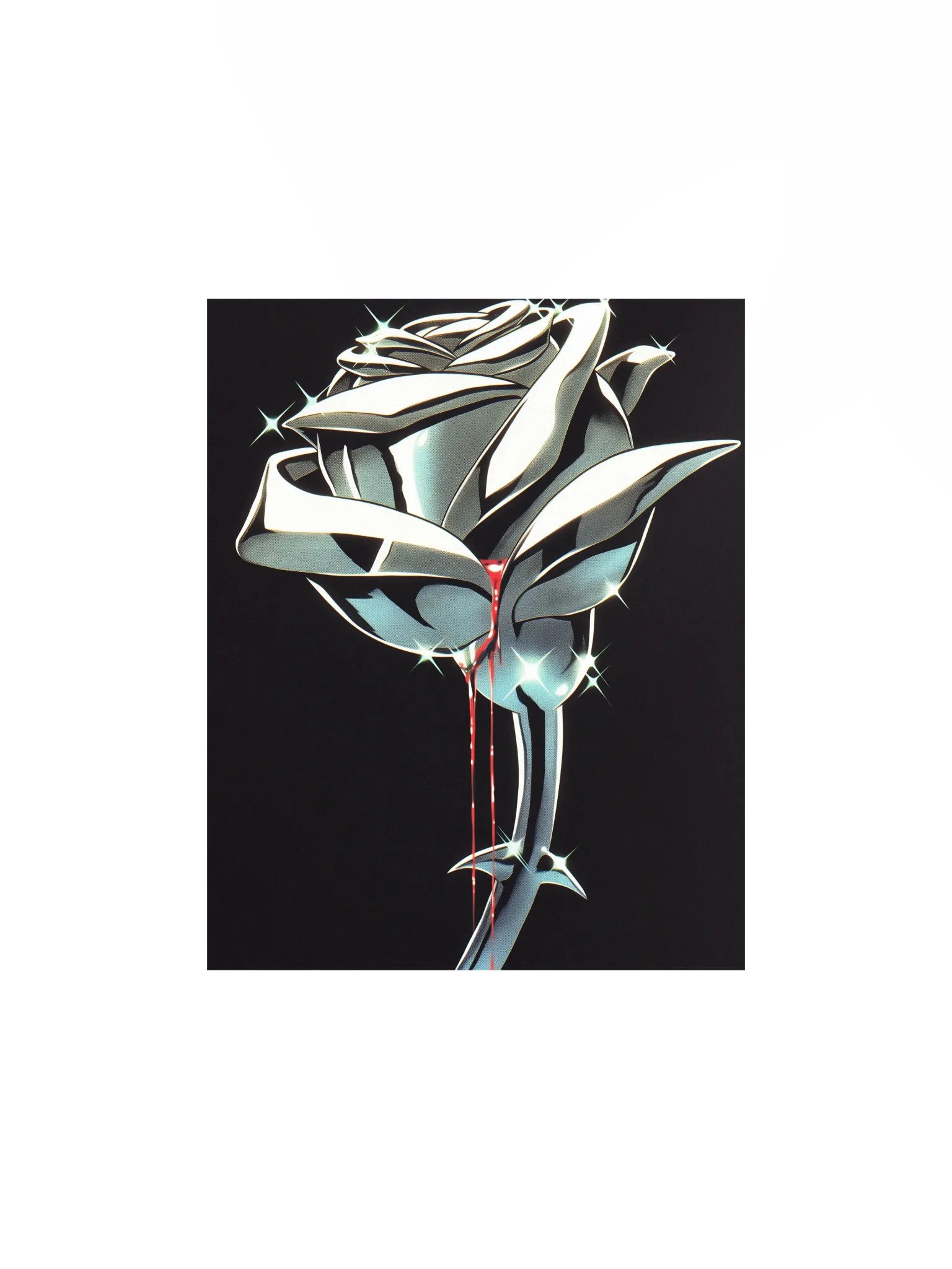 Gothic Metalic Rose Matte Poster product image (1)