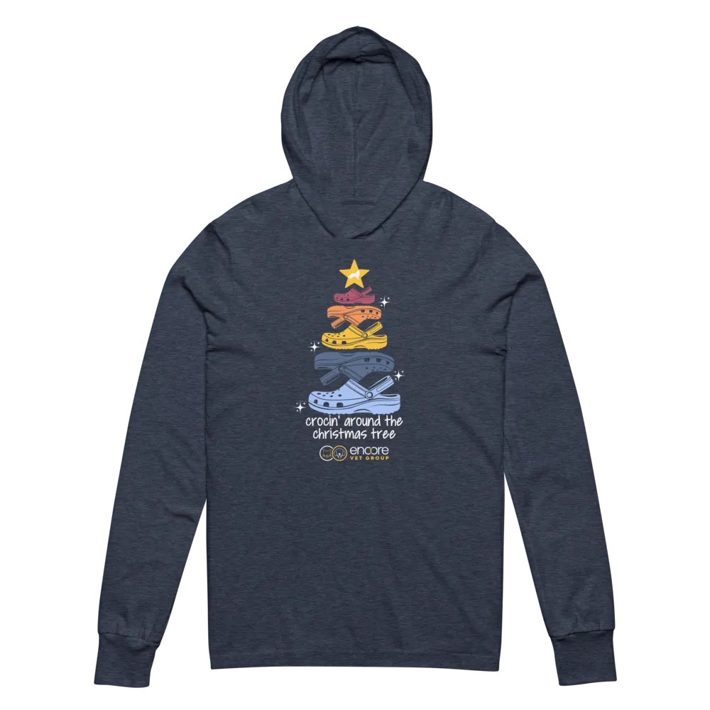 Crocin' Around the Christmas Tree Bella+Canvas Long Sleeve Hooded T-Shirt product image (2)