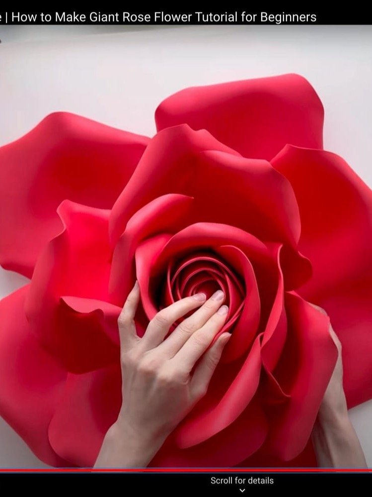 Giant Foam Rose for Wall Decor: Templates + Materials Checklist with links + Video Tutorial on YouTube product image (11)