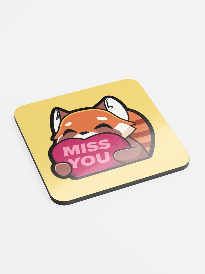 Love Hearts - Miss You - Glossed Cork Coaster product image (2)