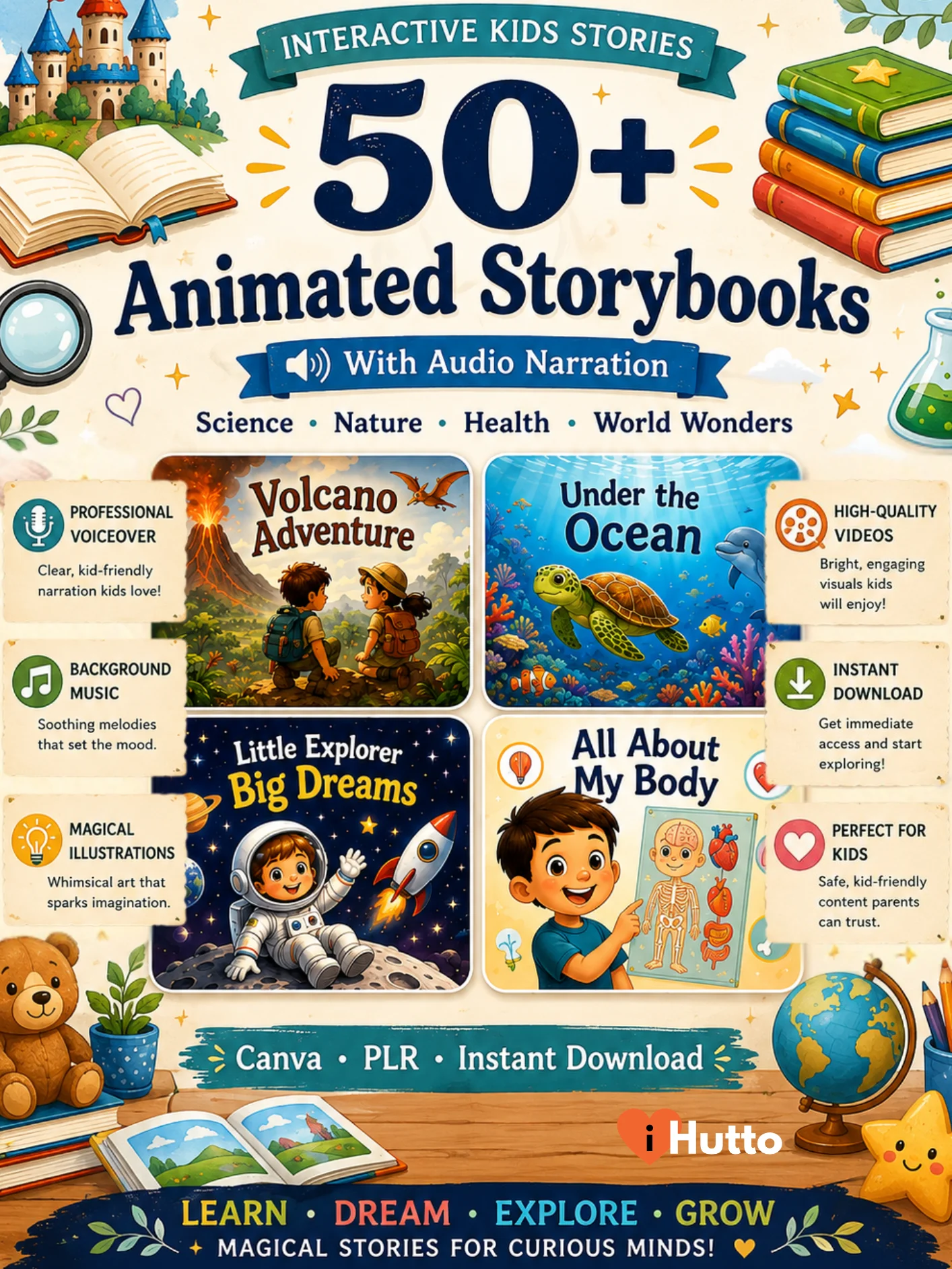 50+ Interactive Kids Storybooks with Audio Narration product image (1)