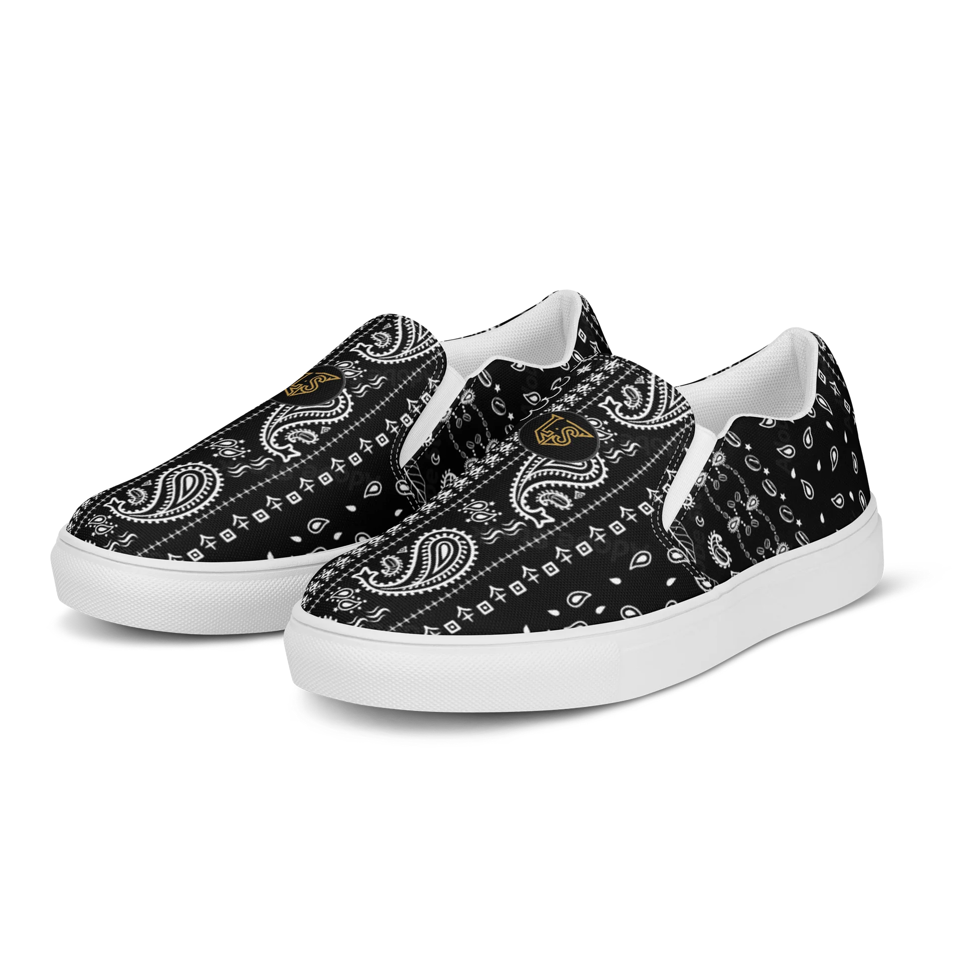 Lafate.Store Designer Slip On - Men (black Paisley) product image (3)