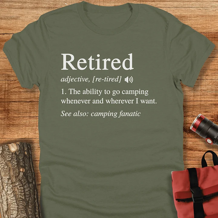 Retired, funny camping t-shirt, Unisex product image (1)