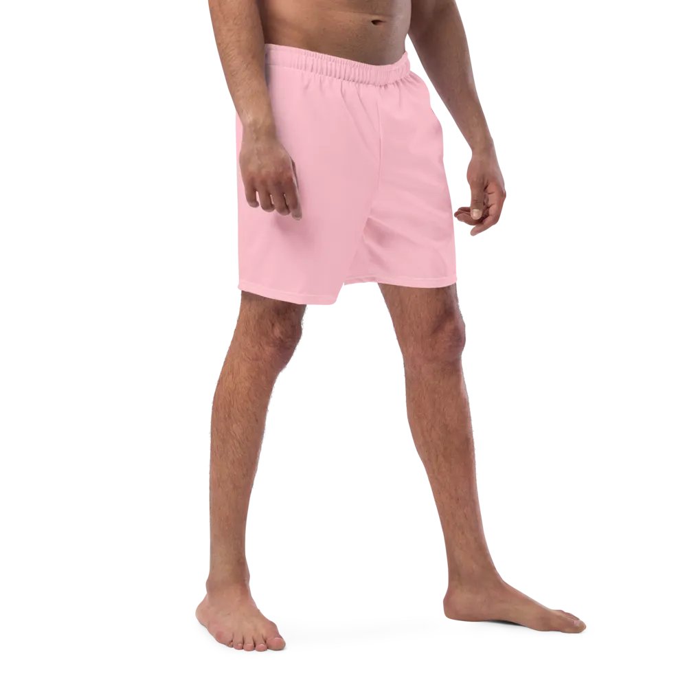 Plain Color Pink Swim Trunks product image (3)