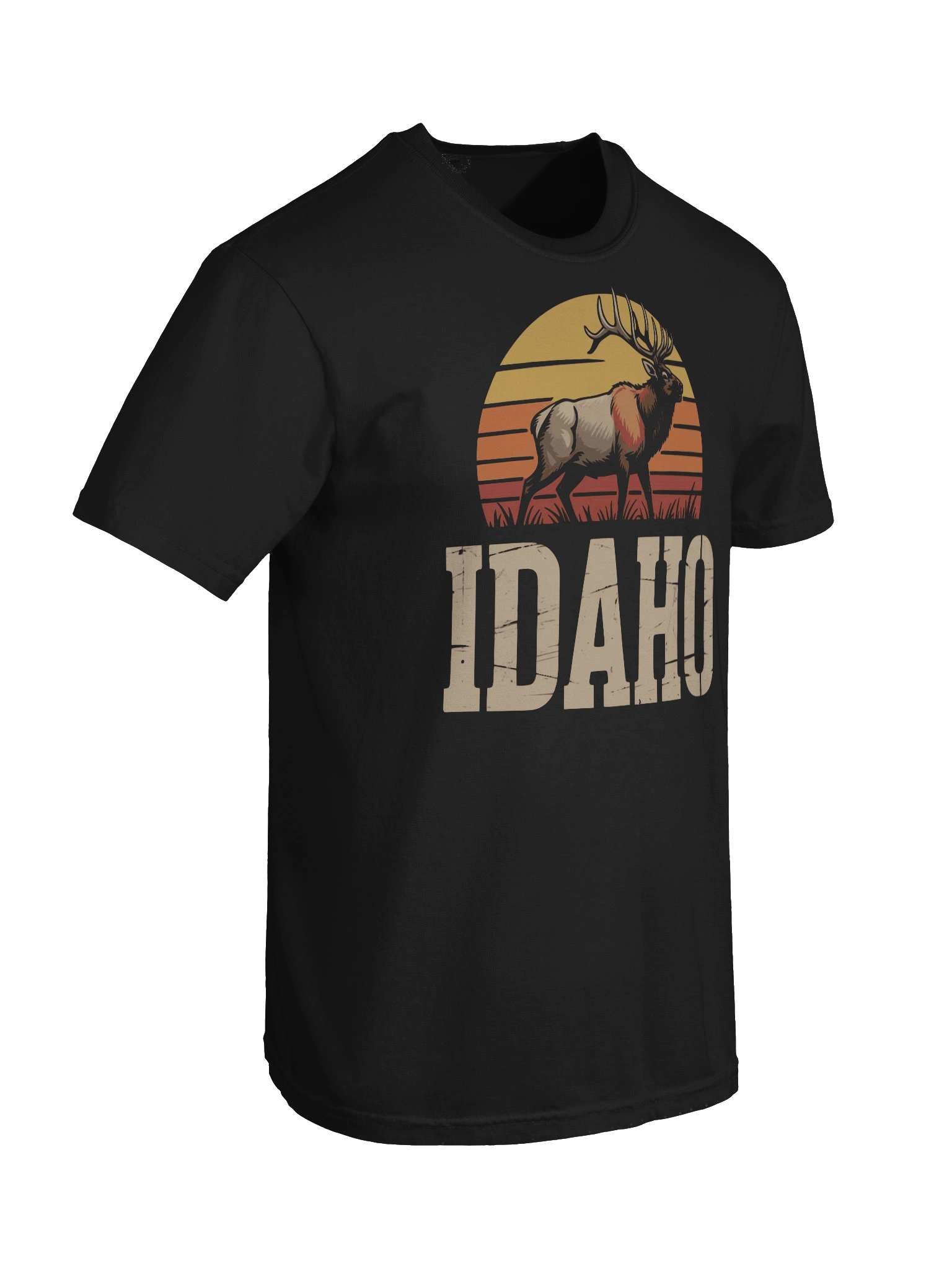 Idaho Elk Sunset T-Shirt | Vintage Mountain Wildlife Travel Tee product image (6)