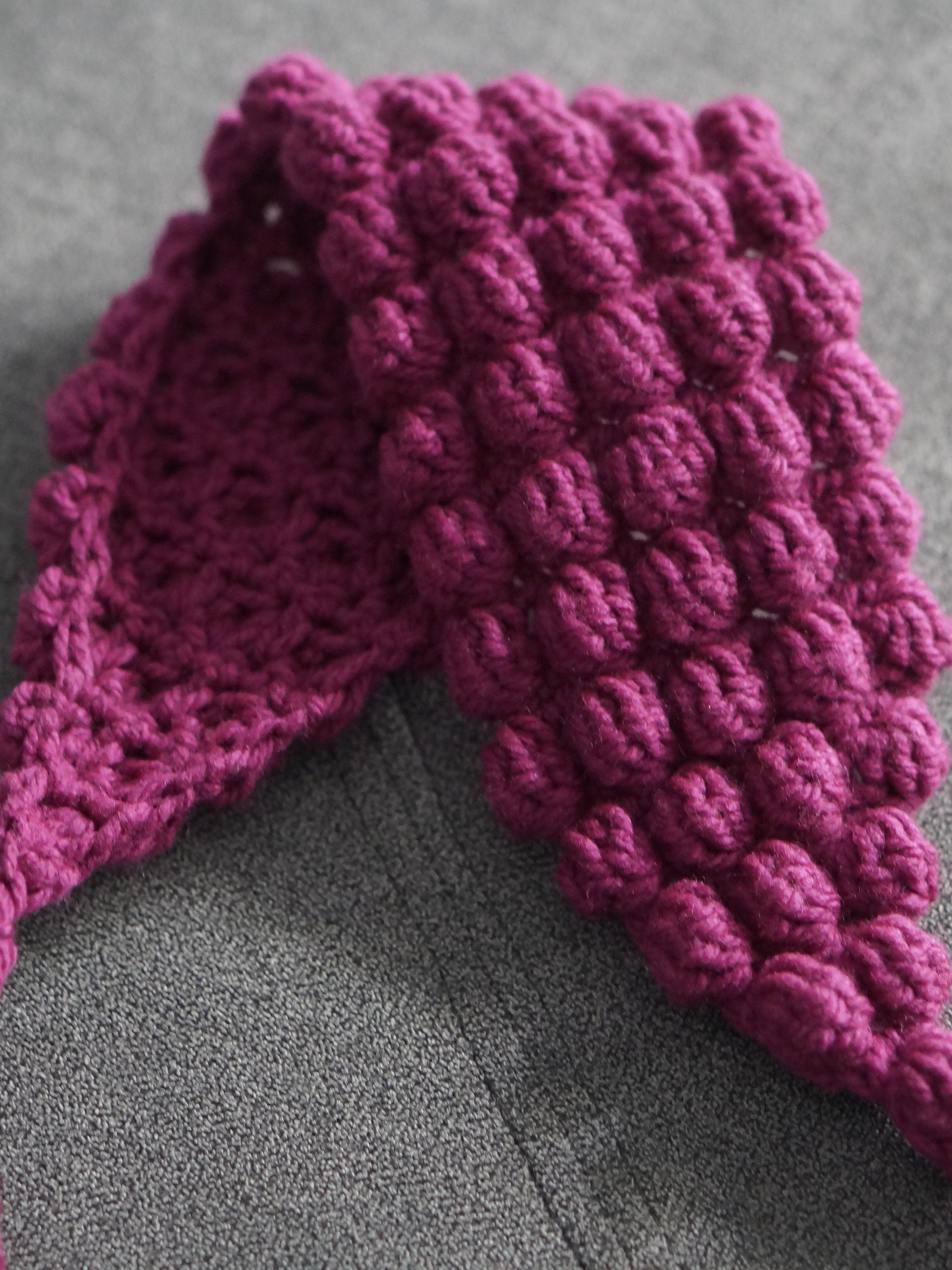 Bobble stitch headband crochet pattern product image (2)