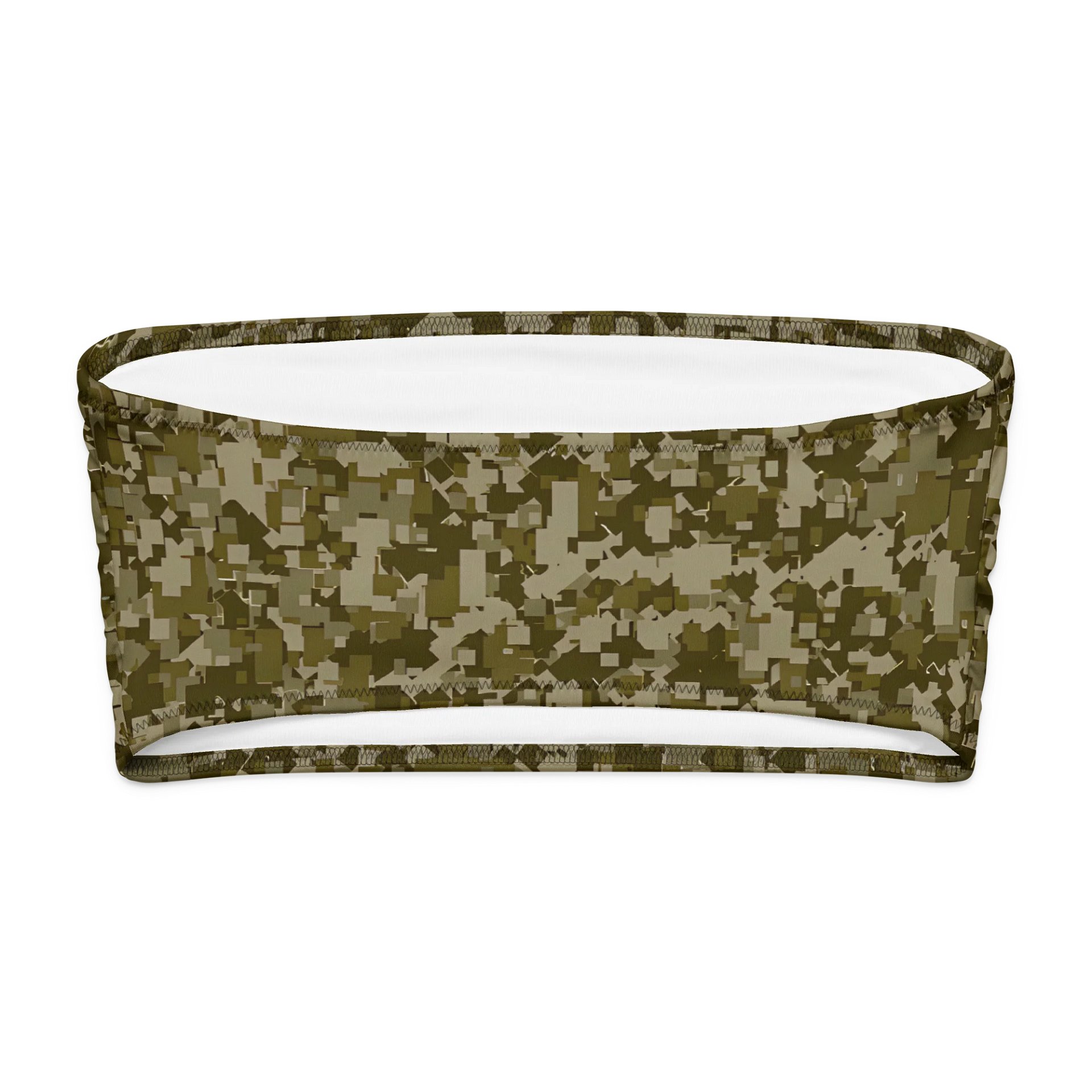Pixelated Camo Dreams Bandeau Bikini Top product image (7)