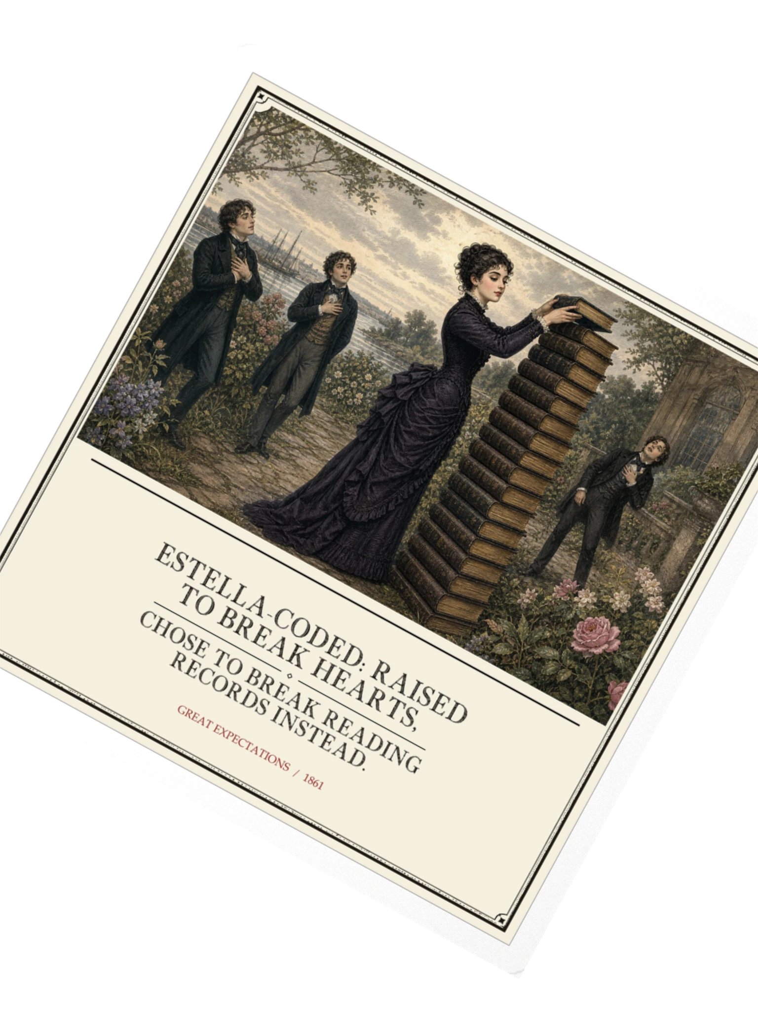 Estella Coded Raised Break Hearts Chose Break -- Great Expectations Sticker product image (2)