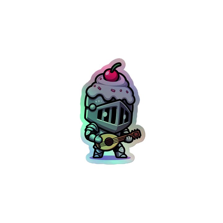 Bard Core Cupcake Knight Sticker product image (1)