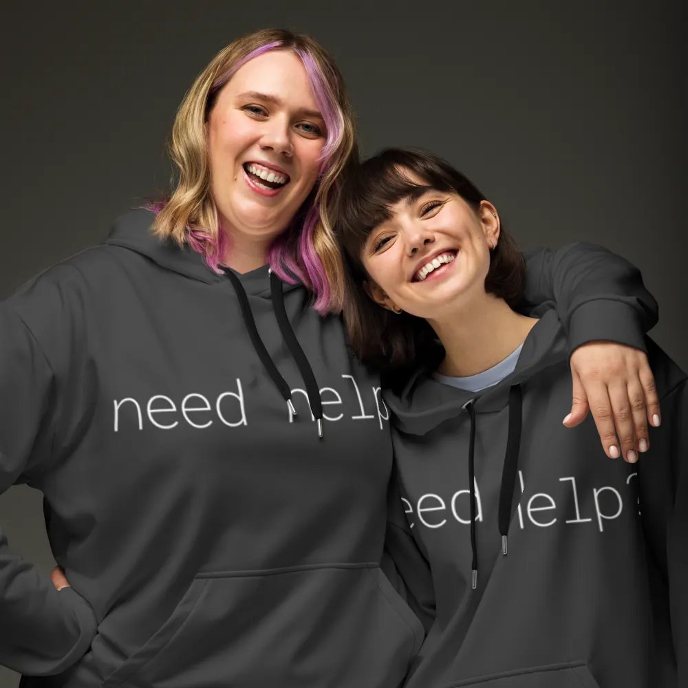 need help? RTFM! hoodie (darker grayscale mode) product image (9)
