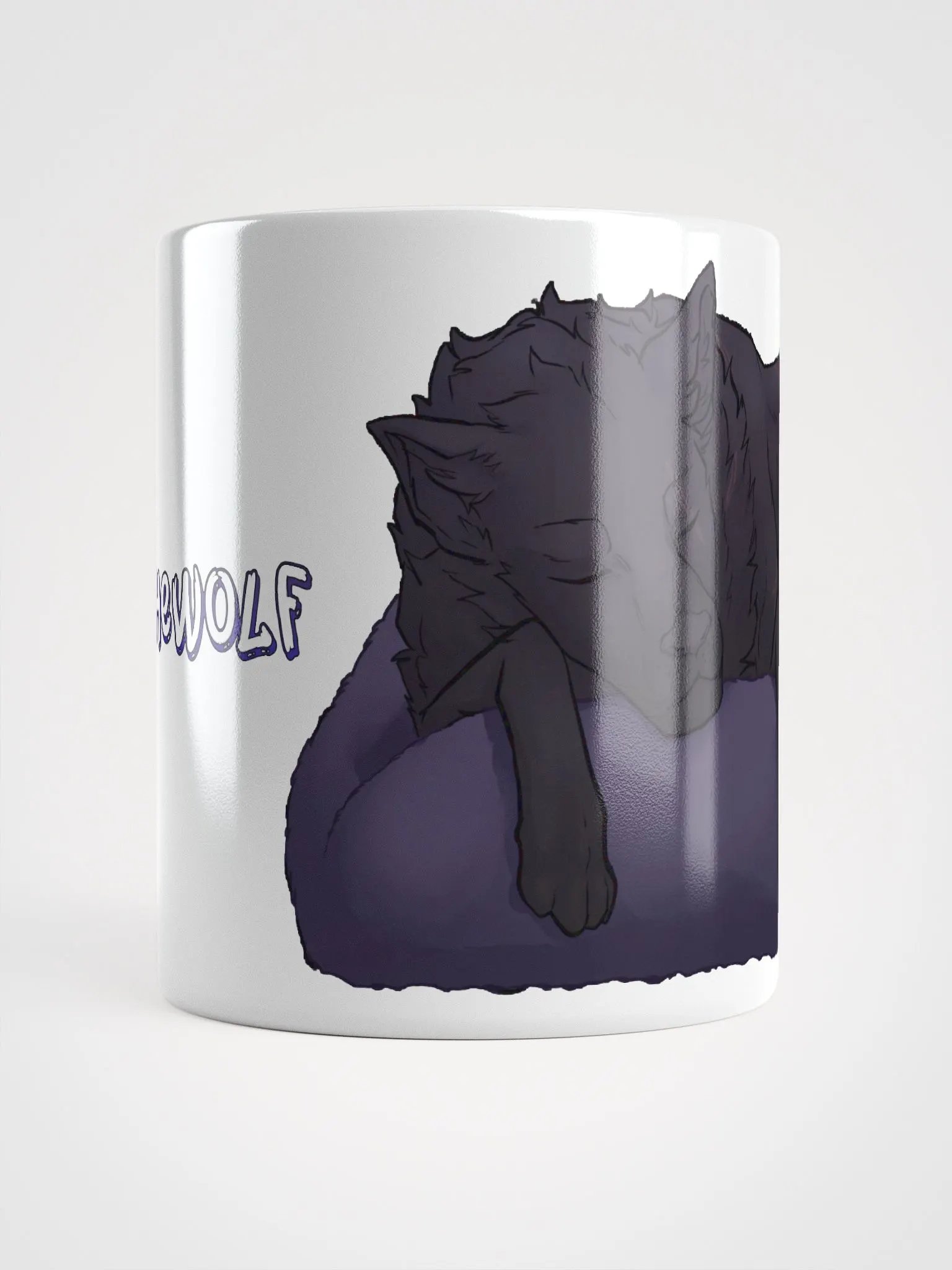"The Slumbering Wolf" White Mug product image (5)