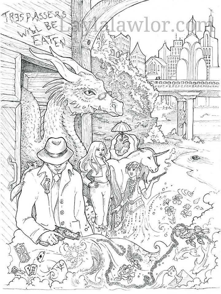Trespassers Will Be Eaten - Digital Coloring Page product image (1)