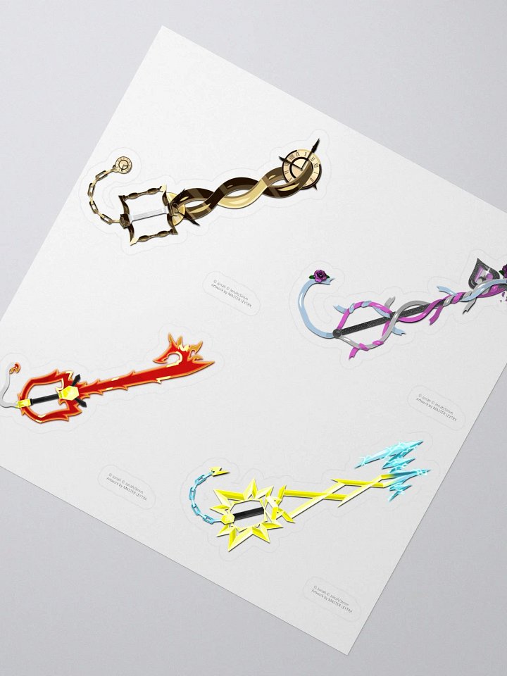 Custom Keyblade Sticker Sheet 7 - Neo Unicornis (1) product image (2)