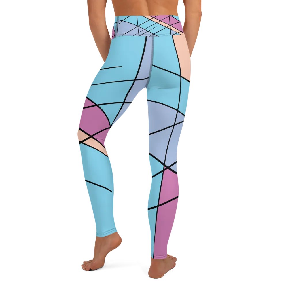Cool Colorful Geometric Yoga Leggings product image (6)