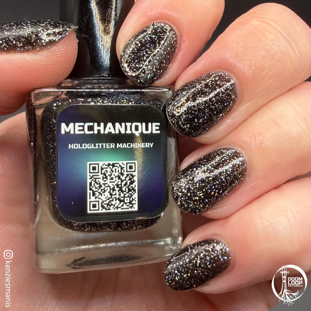MECHANIQUE - Carbon Black Holo Glitter Nail Polish product image (8)