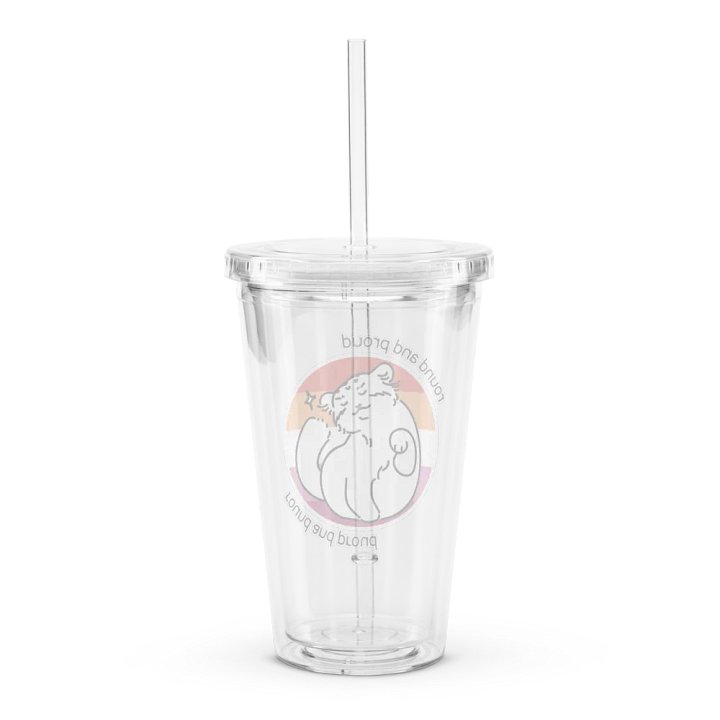 Round and Proud Manul Lesbian Version - Transparent Cup & Straw product image (2)