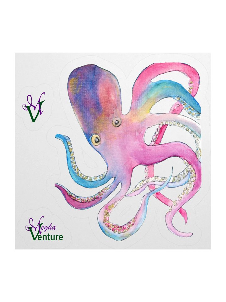 Rainbow Octopus Sticker product image (2)