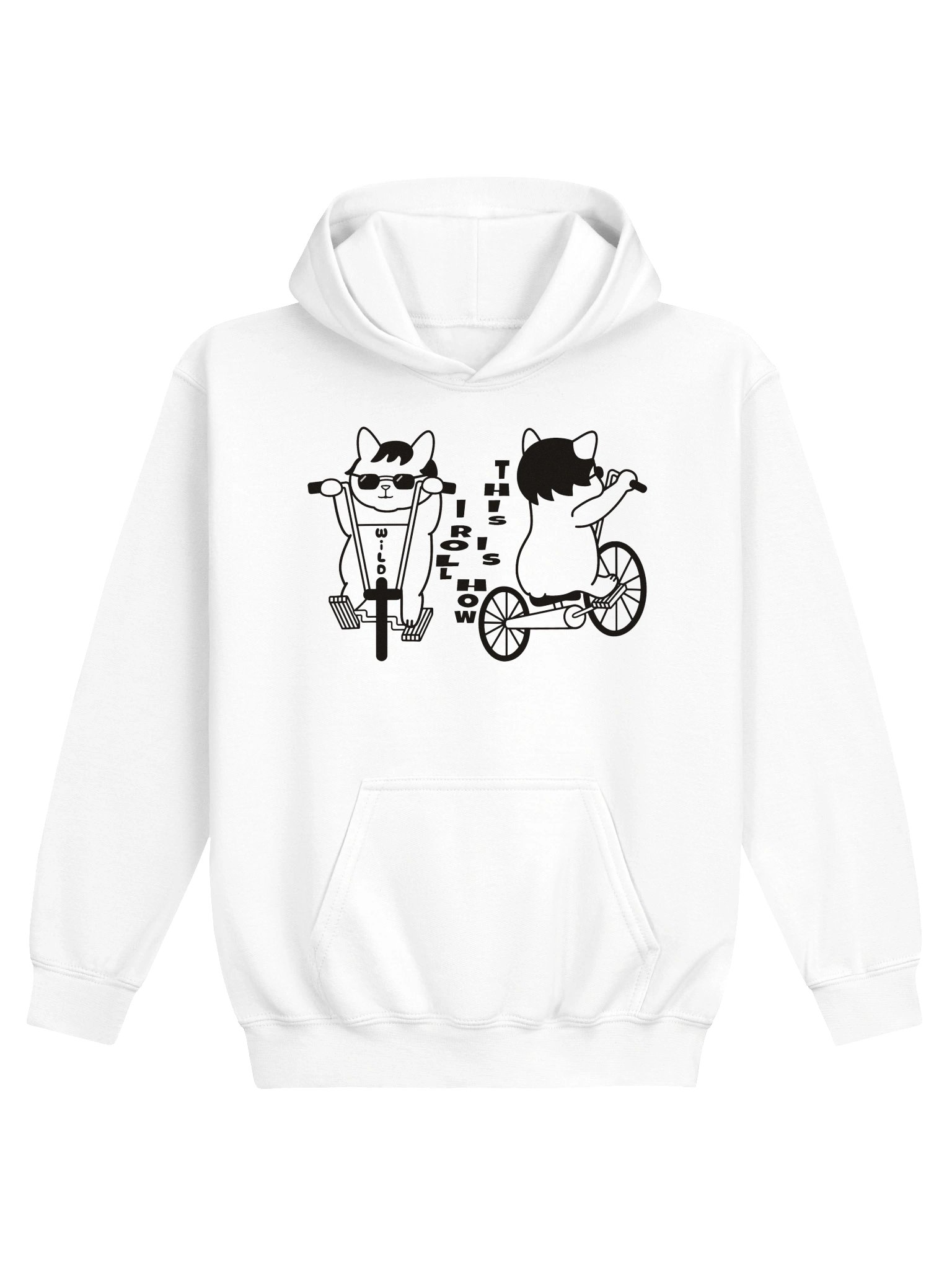 Goromi the Cat (Wild Biker) - Unisex Youth Hoodie product image (3)