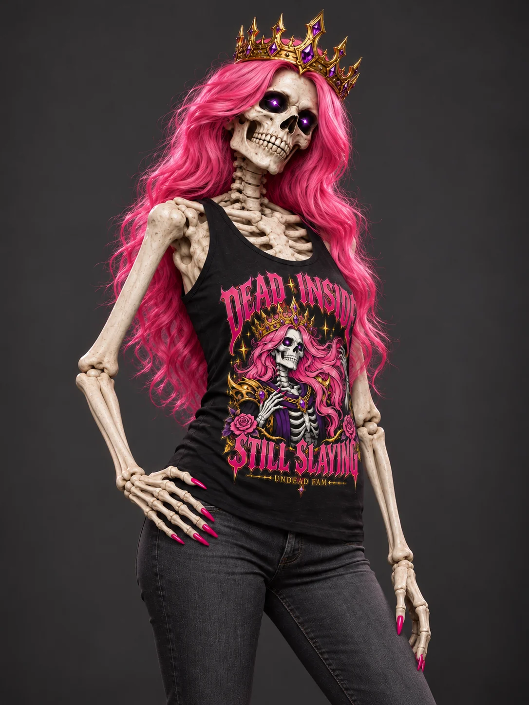 Womans Dead Inside Still Slaying Tank product image (3)