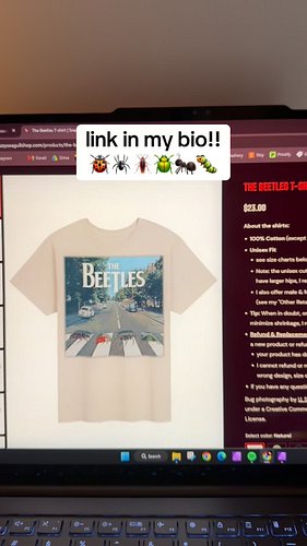 beetles tees are Iinked in my bio!!

Thanks for all the love on the weevil designs so far 🫶

Tags: Beatles, abbey road, band ...