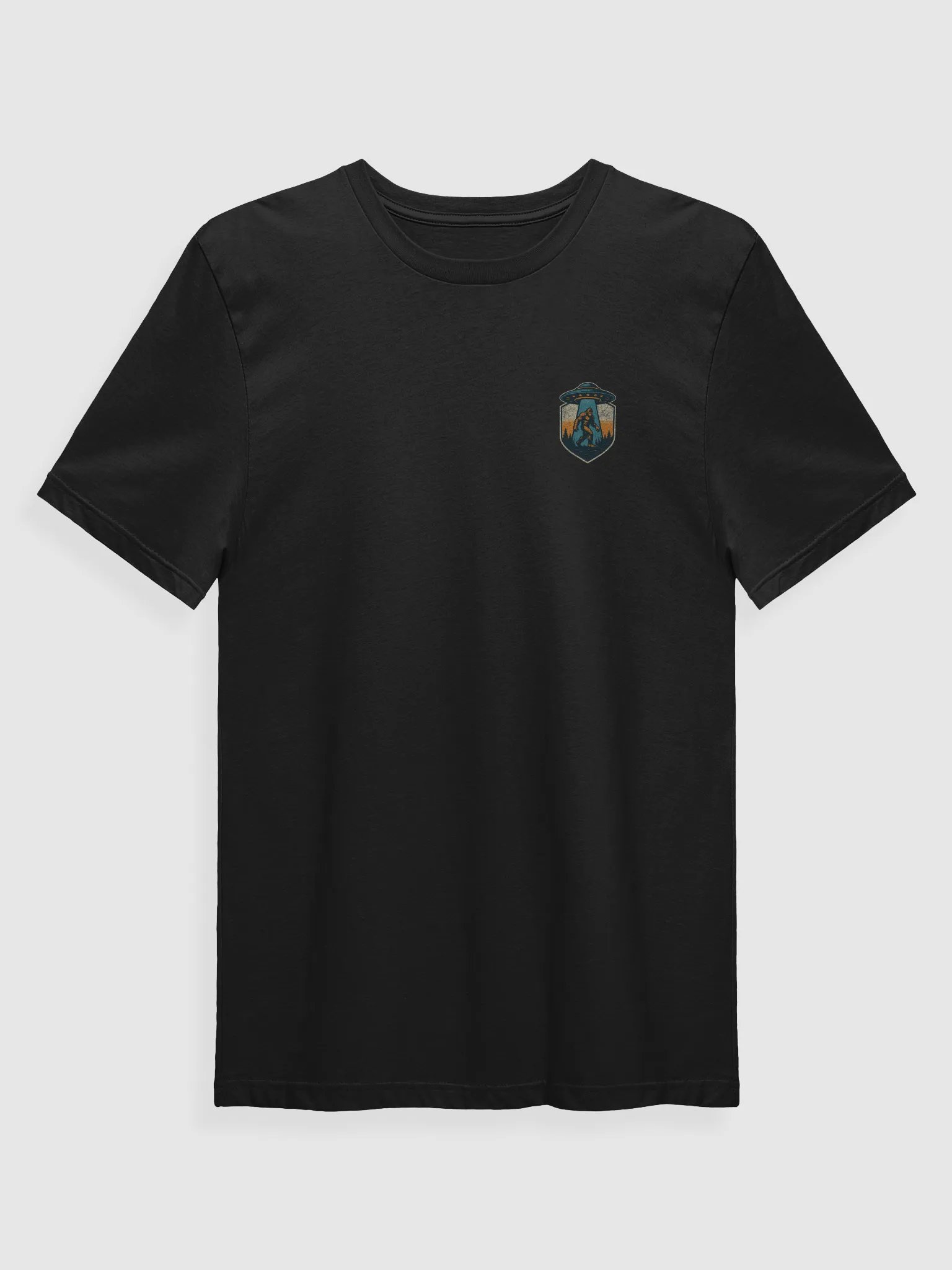 Bigfoot UFO Chest Logo T-Shirt – Minimalist Cryptid Style product image (1)