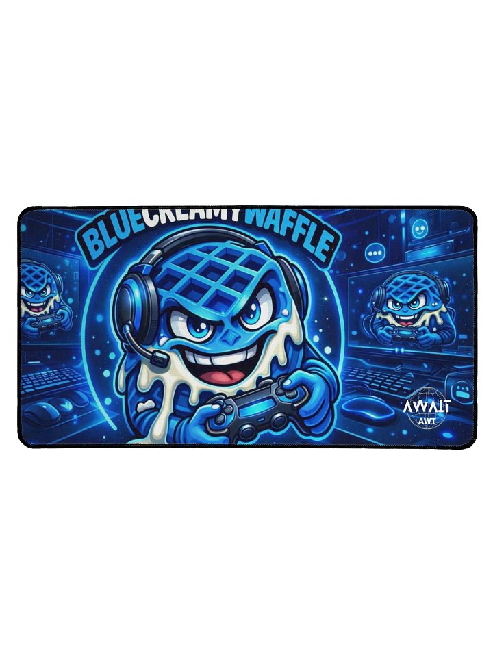 BlueCreamyWaffle Desk Mat product image (1)