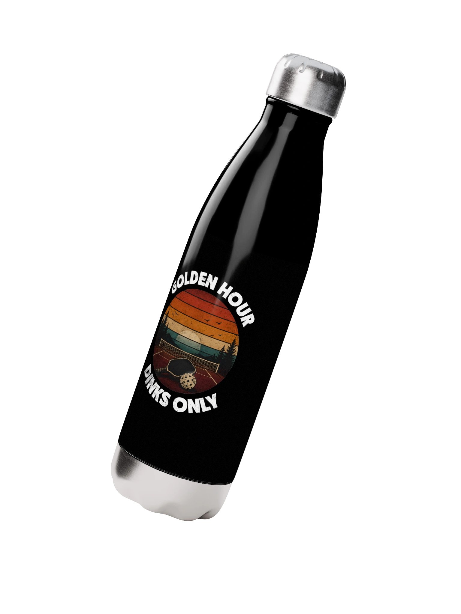 Golden Hour Dinks Only Pickleball Water Bottle – Funny Pickleball Water Bottle product image (2)
