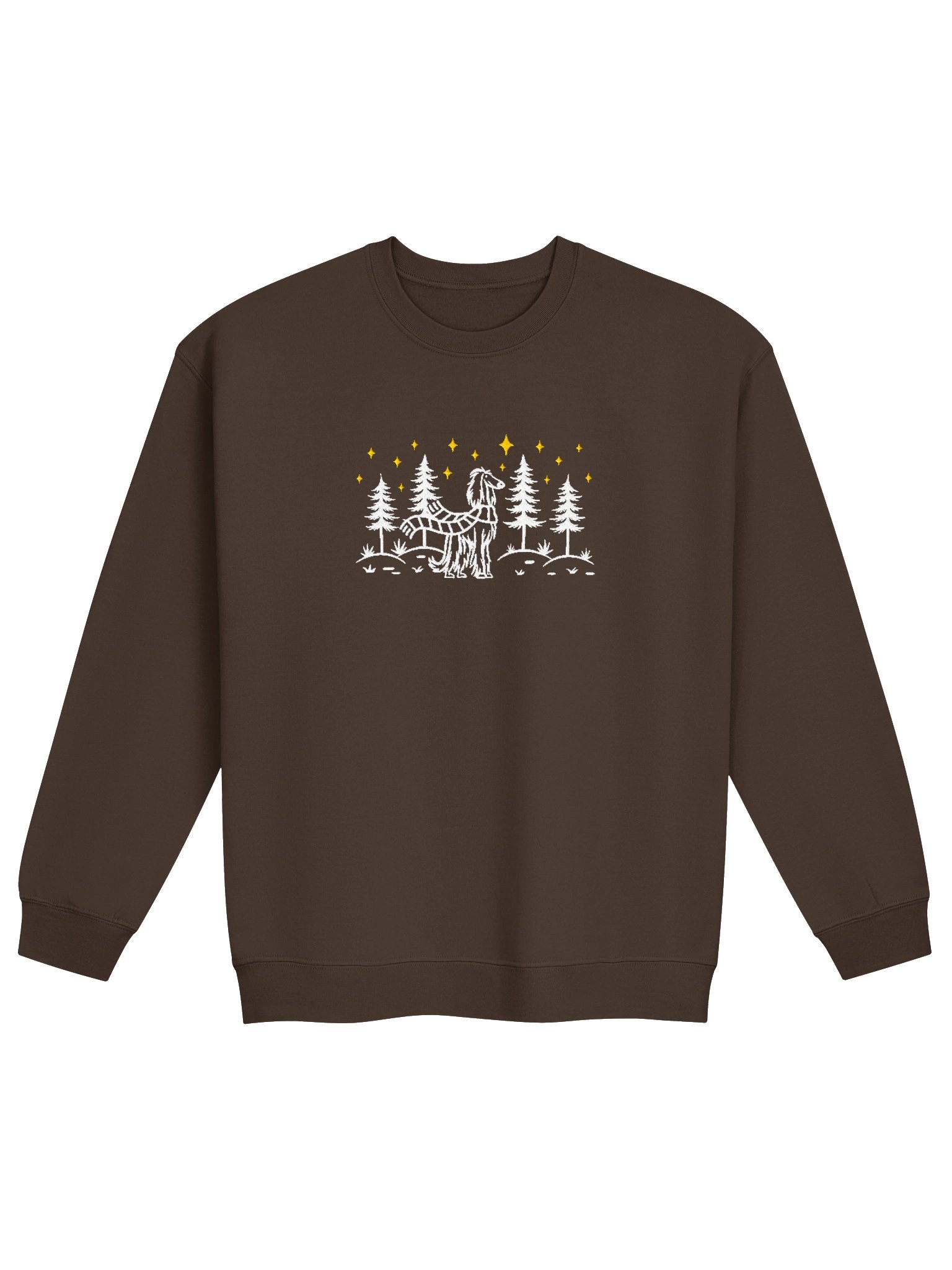 Afghan Hound Winter/Christmas Line Art Design Embroidered Sweatshirt product image (9)