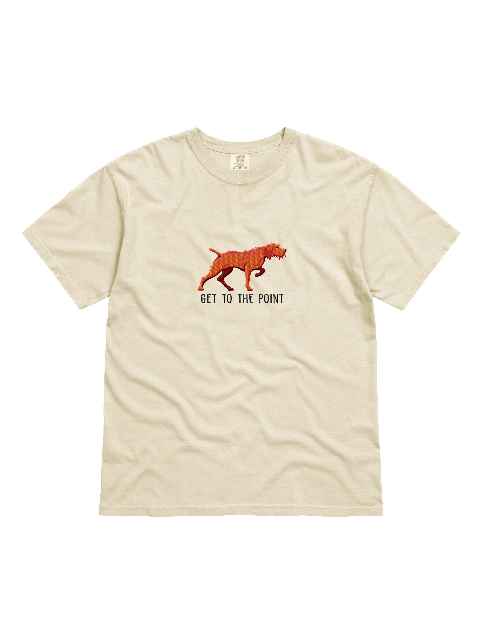 Get to the Point T-Shirt(Embroidered) of a Wirehaired Vizsla(Docked Tail) product image (4)
