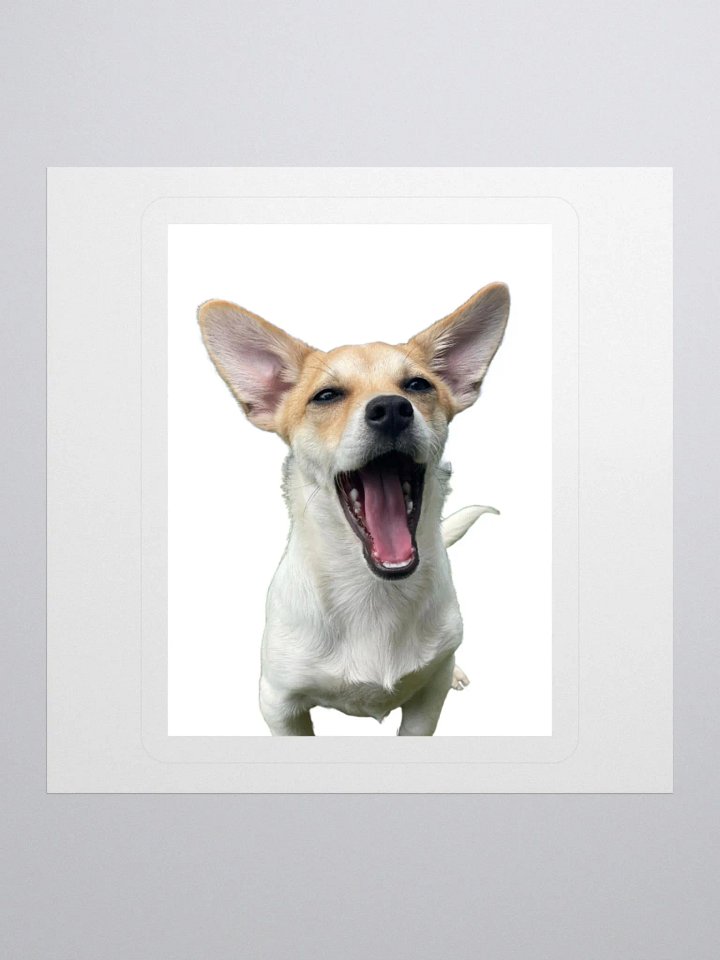 Yawning Pup Kiss Cut Stickers product image (4)