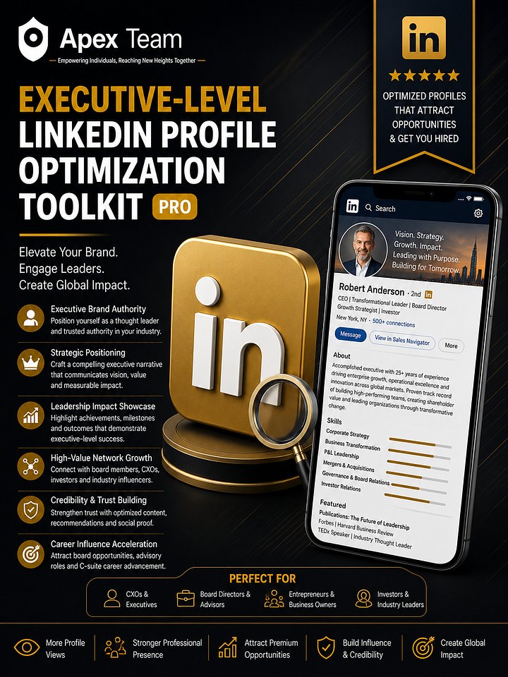 Executive/ C-suite Linkedin Optimizatin Toolkit product image (1)