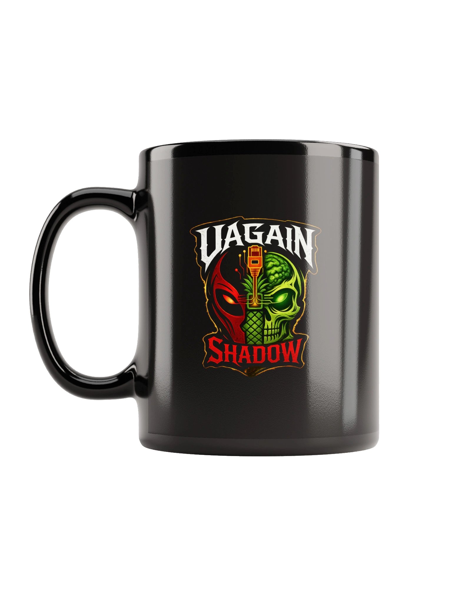 UAgain Shadow Logo Black Glossy Mug product image (1)