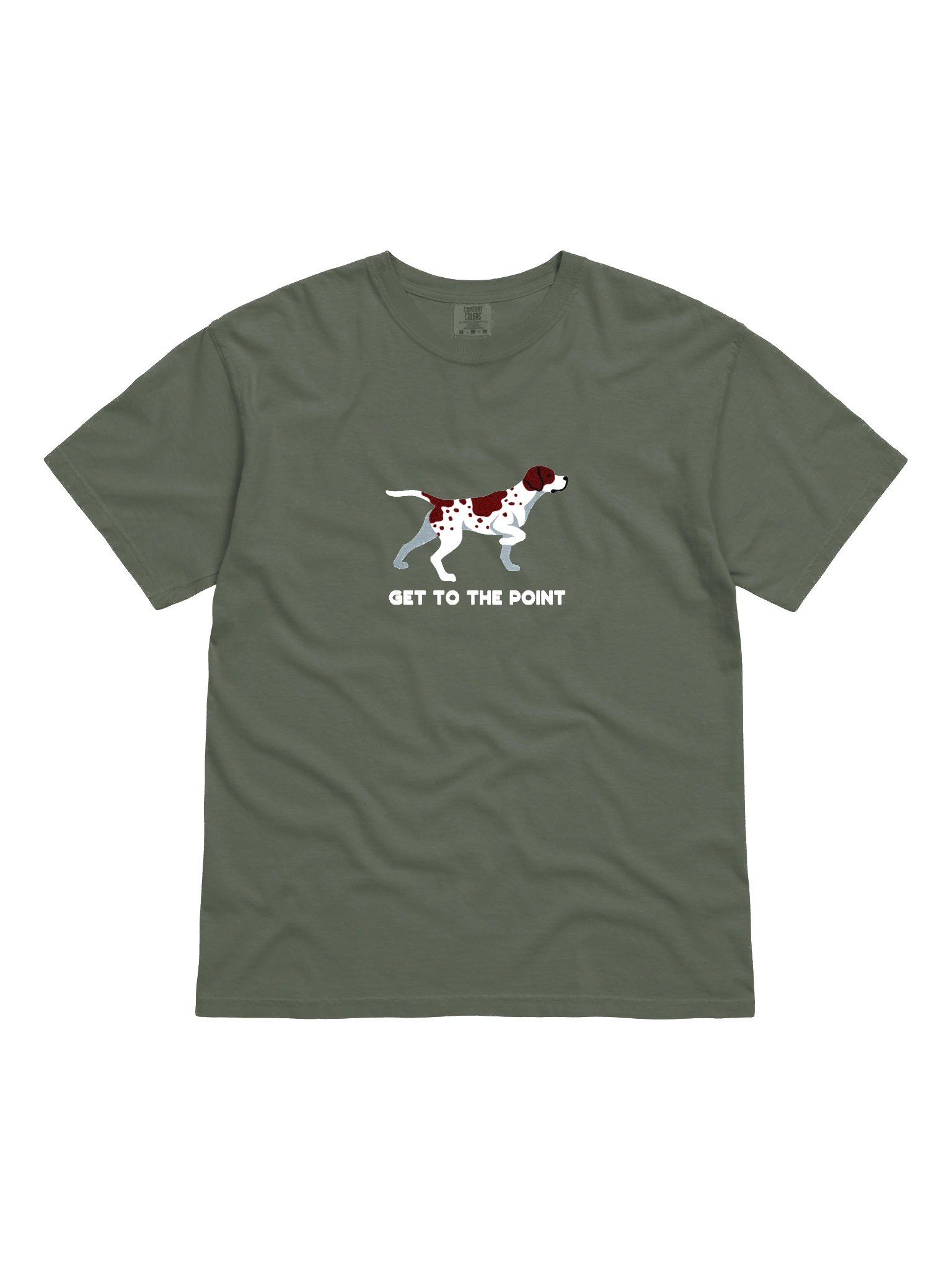 Get to the Point T-Shirt(Embroidered) of an English Pointer(Liver & White) product image (4)