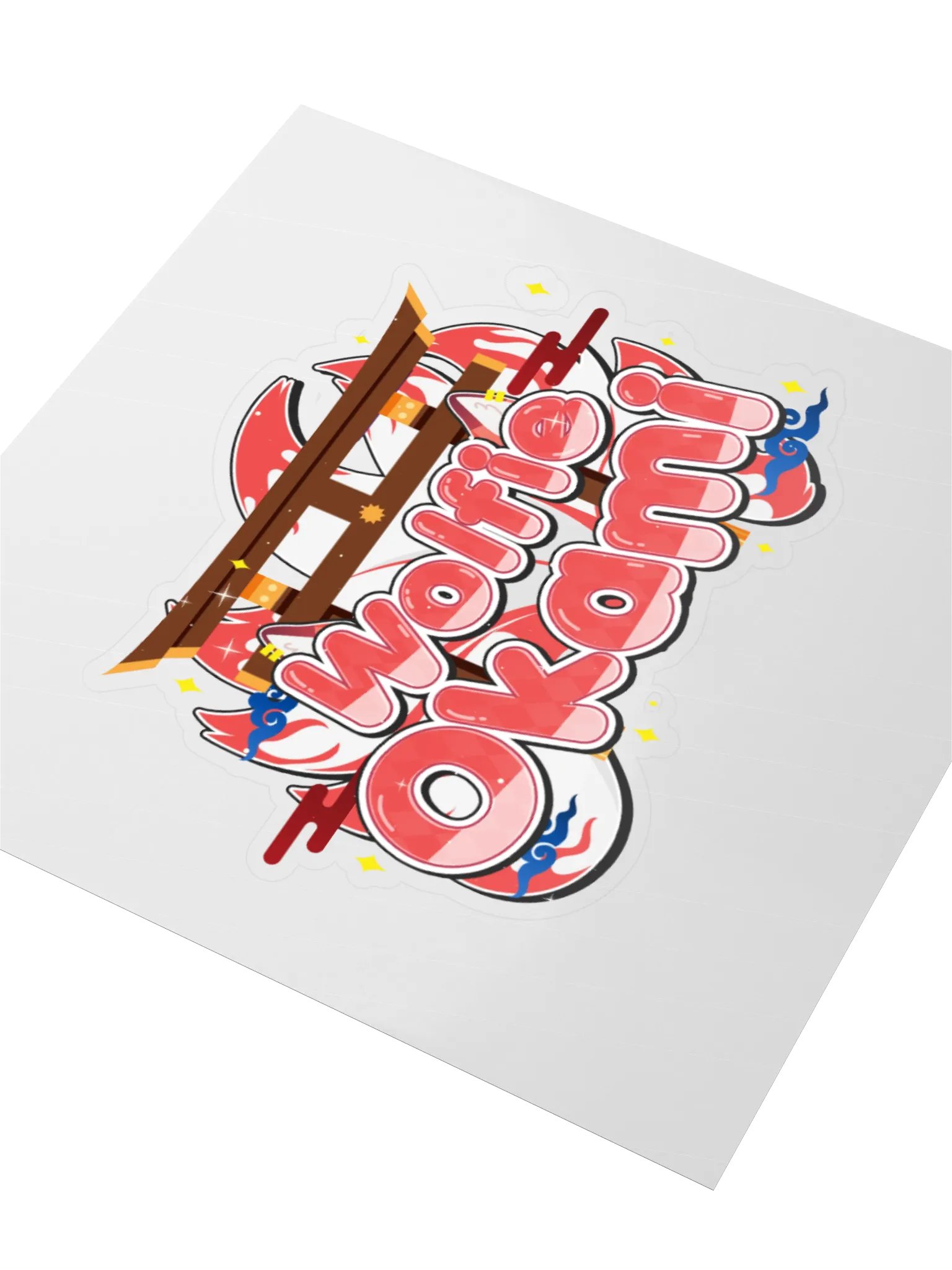 Wolfie Okami Kiss Cut Sticker product image (3)