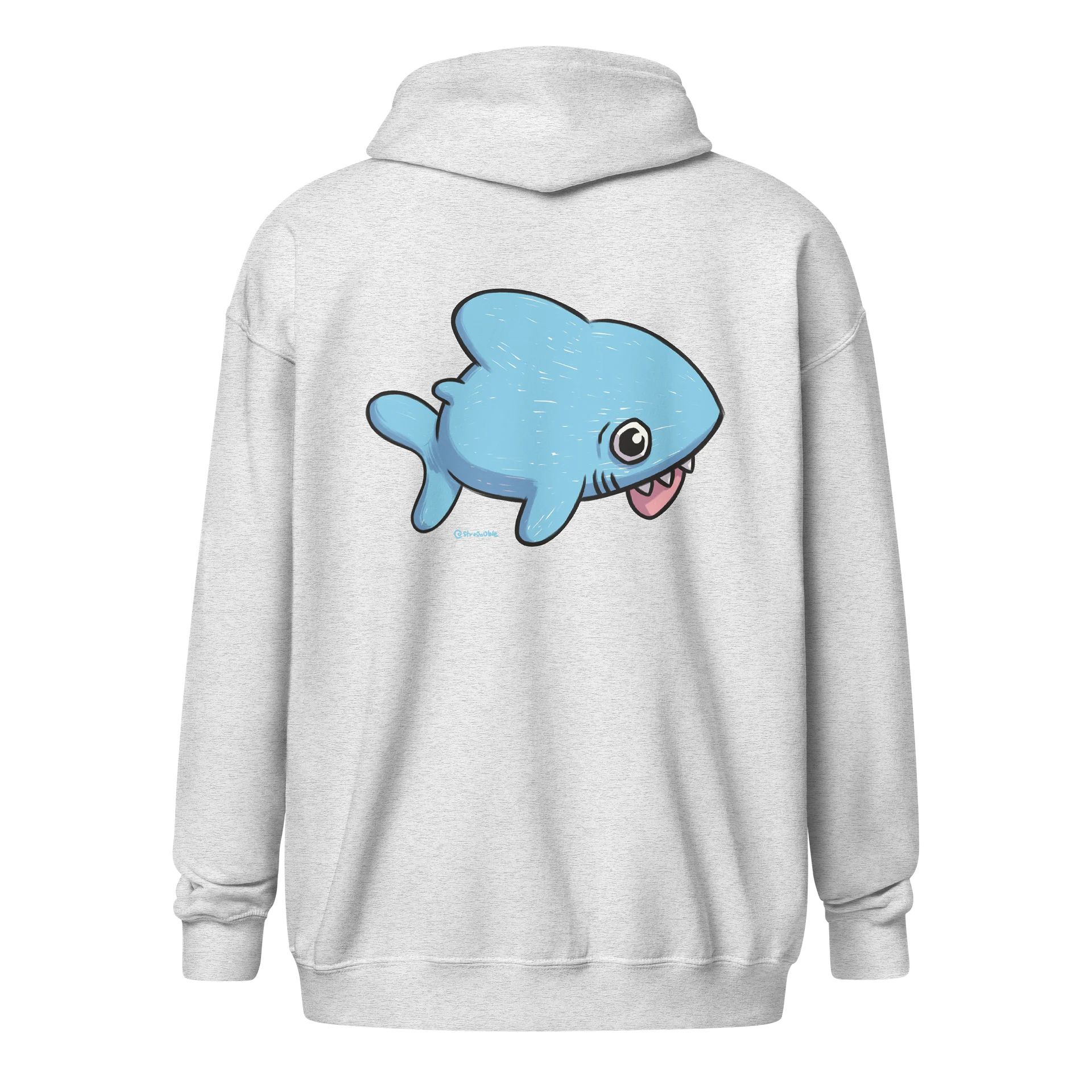 zipped hoodie : blåhaj product image (1)