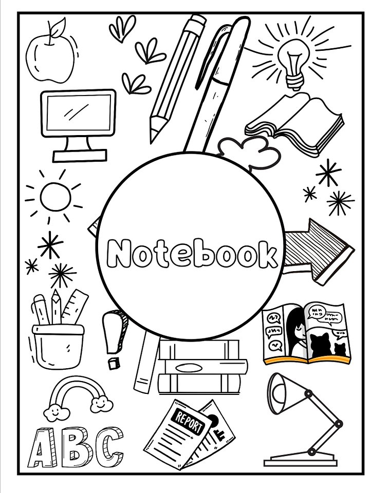 Black and White Ideas Notebook product image (1)